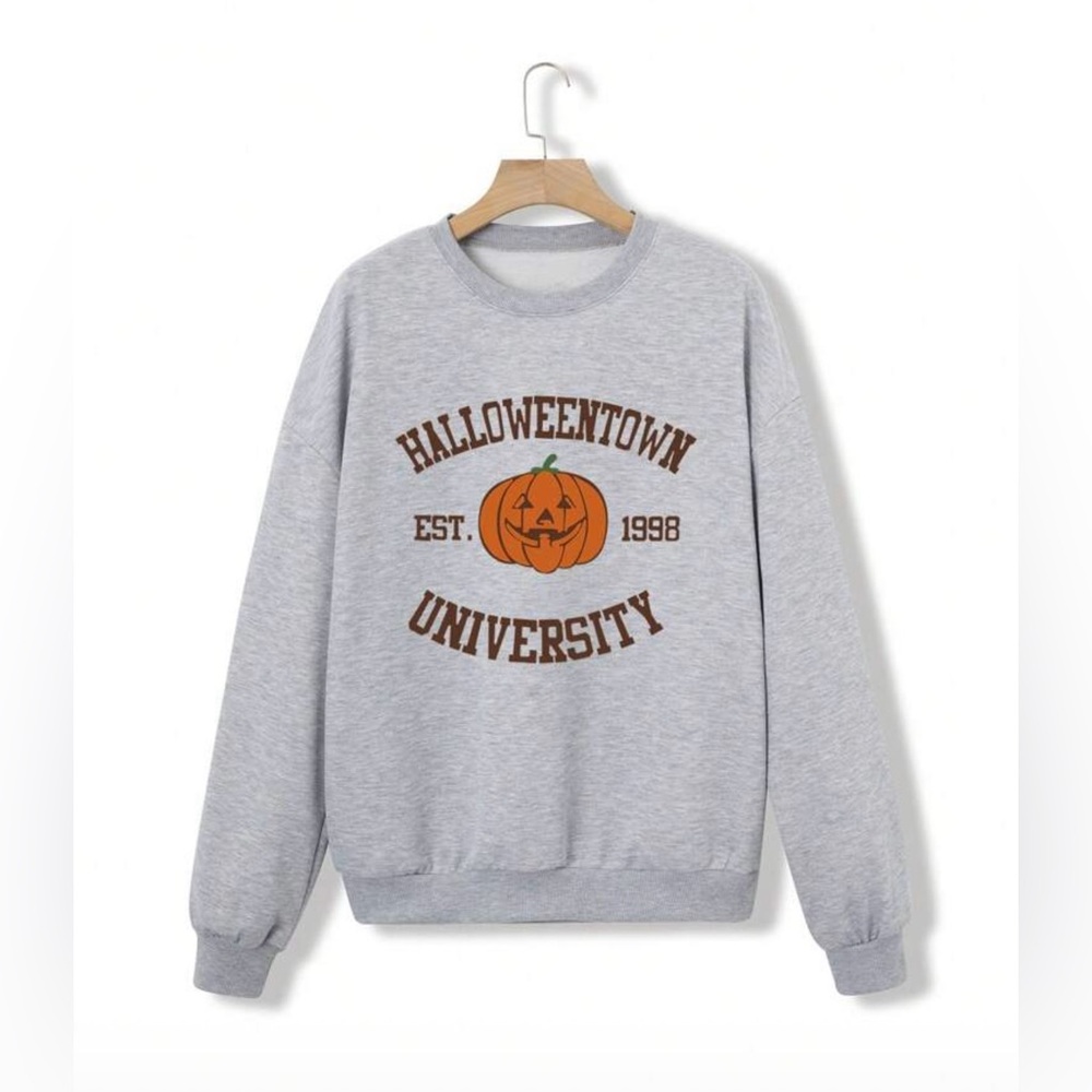 SHEIN Gray Halloweentown University Pullover